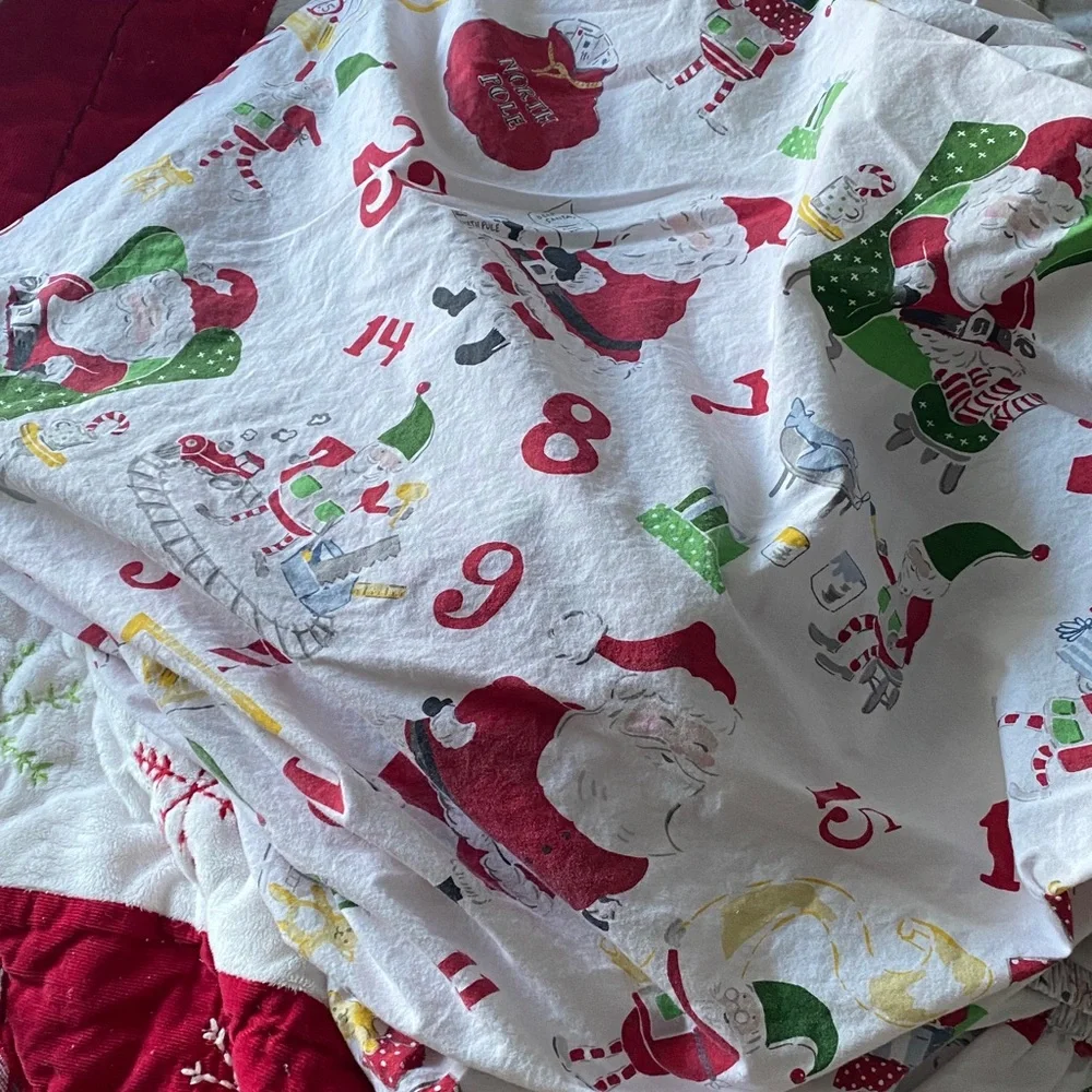 Pottery Barn Kids Red and Green Holiday Quilt